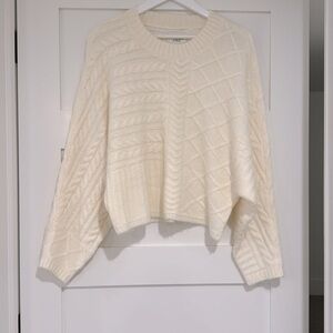 Knitted oversized slightly cropped sweater